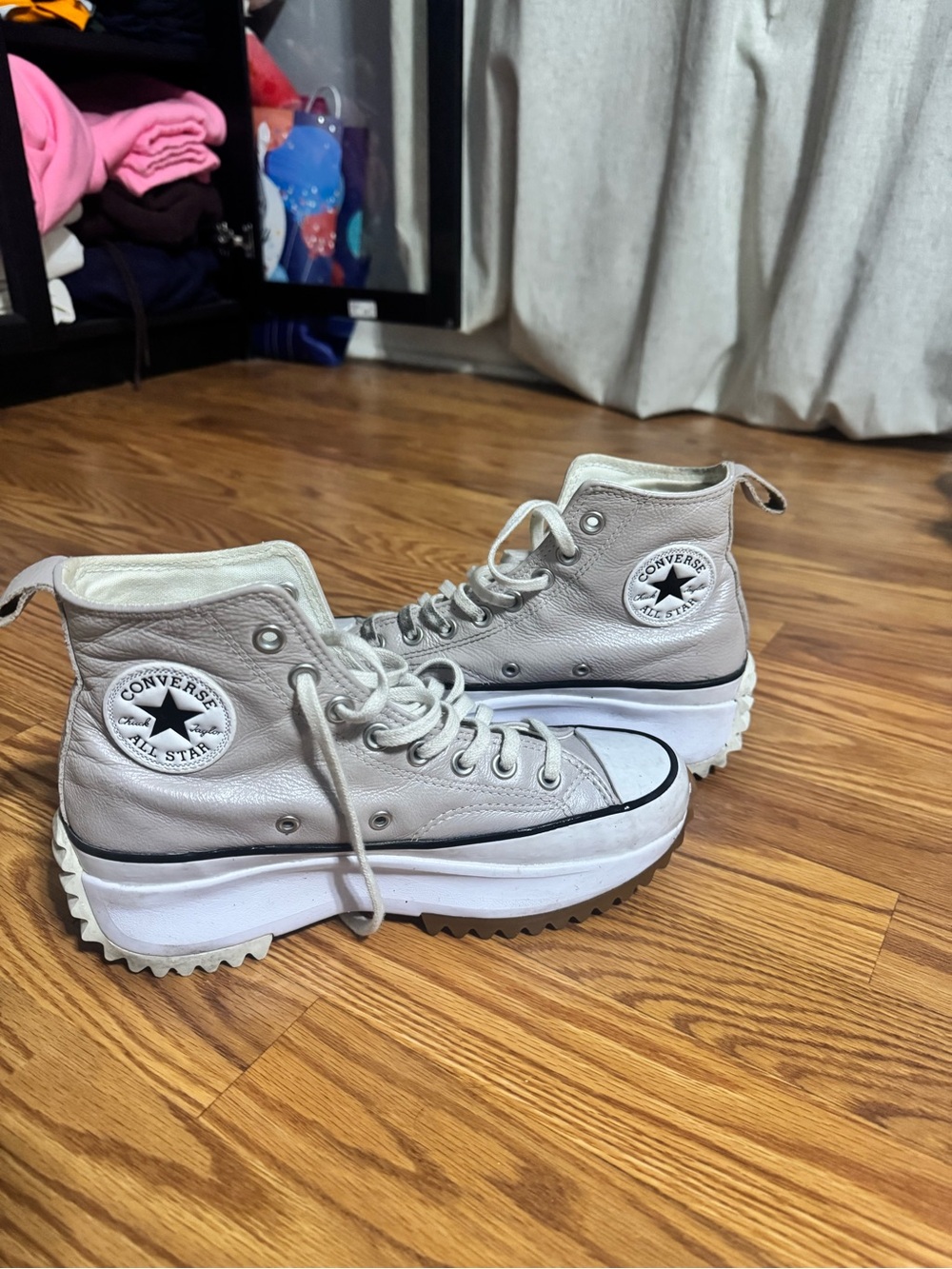Converse Run Star Hike High-Top Sneakers - Light Gray